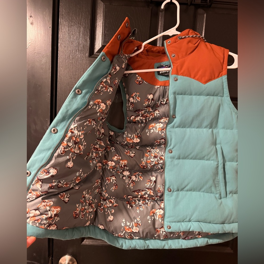 Patagonia Bivy Vest with mushroom print